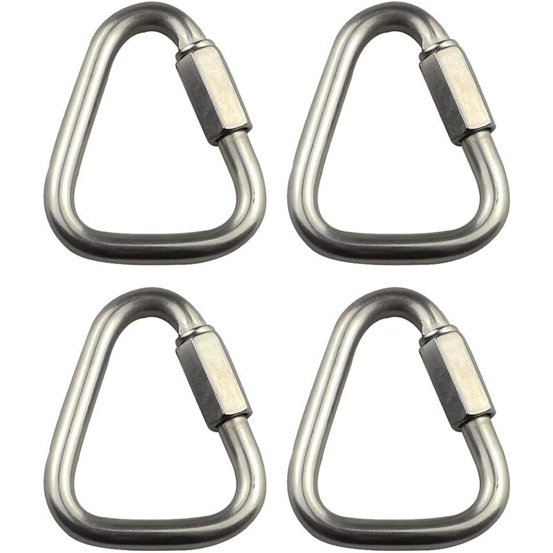 Set Mit 4 Dreieckigen Edelstahlketten (10 Mm) Für Sicheres Klettern