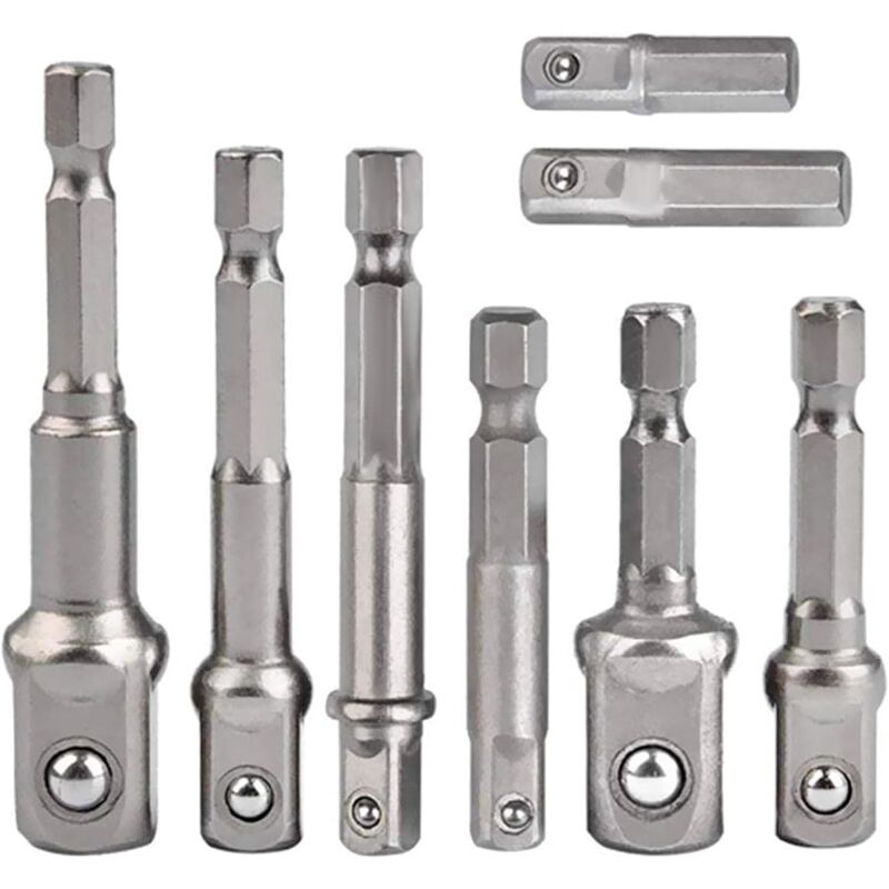 Set Mit 8 Universal-adaptern (1/4", 3/8", 1/2") Für Akku-bohrschrauber