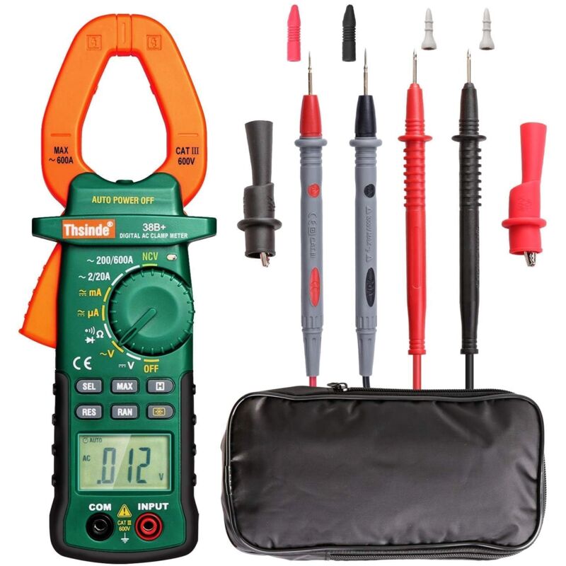 Digitales Zangenmultimeter Mit 2000 Messpunkten, Ac/dc-volt- Und Ohm-test, Diodenprüfung, Inklusive Aufbewahrungstasche