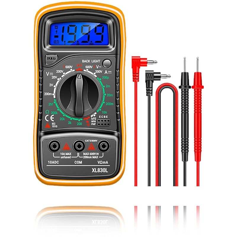 Tragbares Digitalmultimeter Mit Lcd-bildschirm, Ac/dc-spannungsmessung, Widerstandsmessung, Durchgangsprüfung Und Frequenzmessung