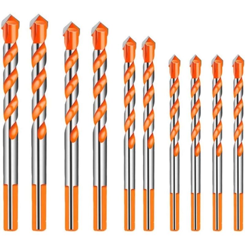 Professionelle Fliesen- Und Mauerwerksbohrer 6-12 Mm, 10-teiliges Set