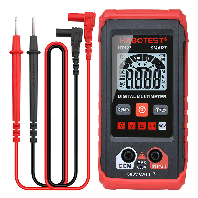 Digitales Multimeter Mit 2000 Zählern, Automatischer Messung, Ac/dc-spannungsmessung, Widerstandsmessung Und Berührungsloser Durchgangsprüfung