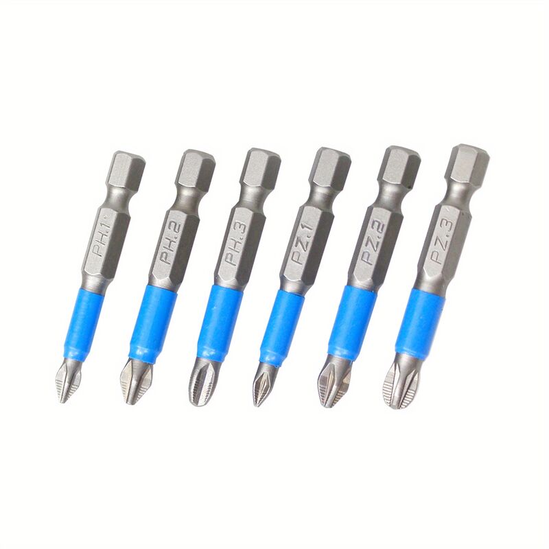 6 Magnetische Schraubendreherbits Ph1 Ph2 Ph3 Pz1 Pz2 Pz3, Rutschfest Für Handwerkzeuge