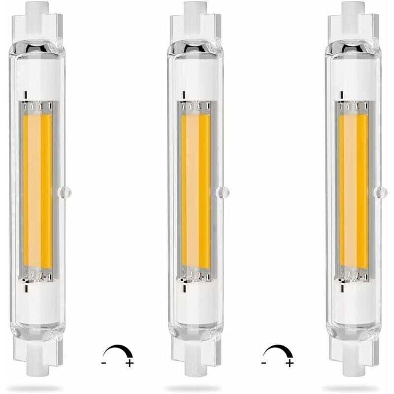 Ortviai 118 Mm R7s Led-lampe, 20 W (entspricht 200 W Halogen), Warmweiß 3000 K, 3er-pack