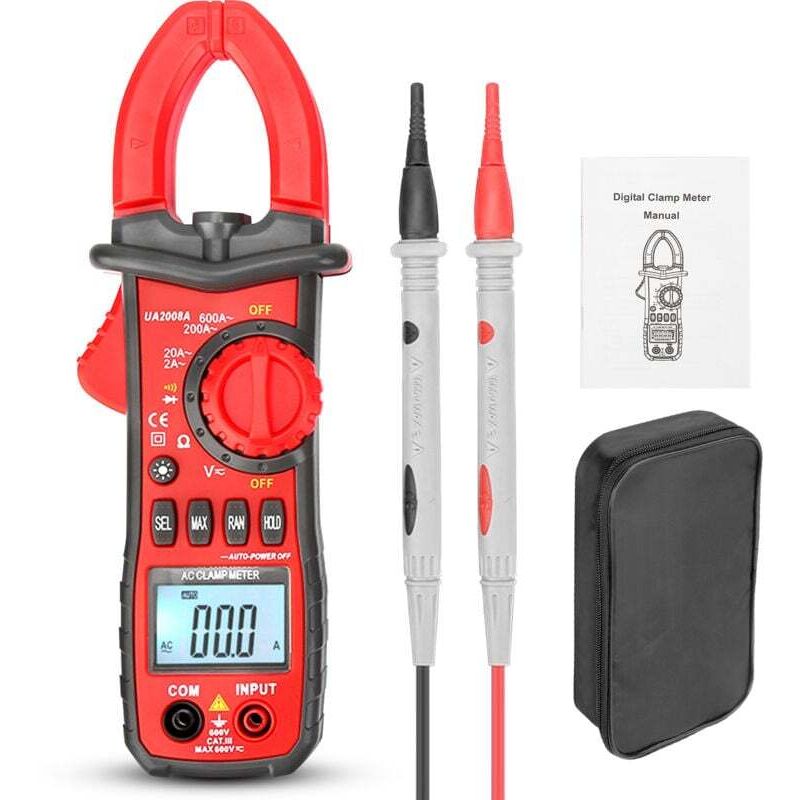 Digitales Zangenamperemeter Ac/dc 600a Trms Misst Spannung, Temperatur, Widerstand, Frequenz