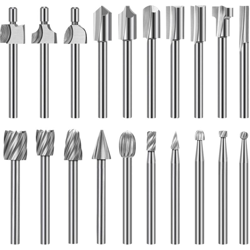 Set Mit 20 Hss 3mm Gravierbits Für Rotationswerkzeuge, Heimwerker-holzbearbeitung
