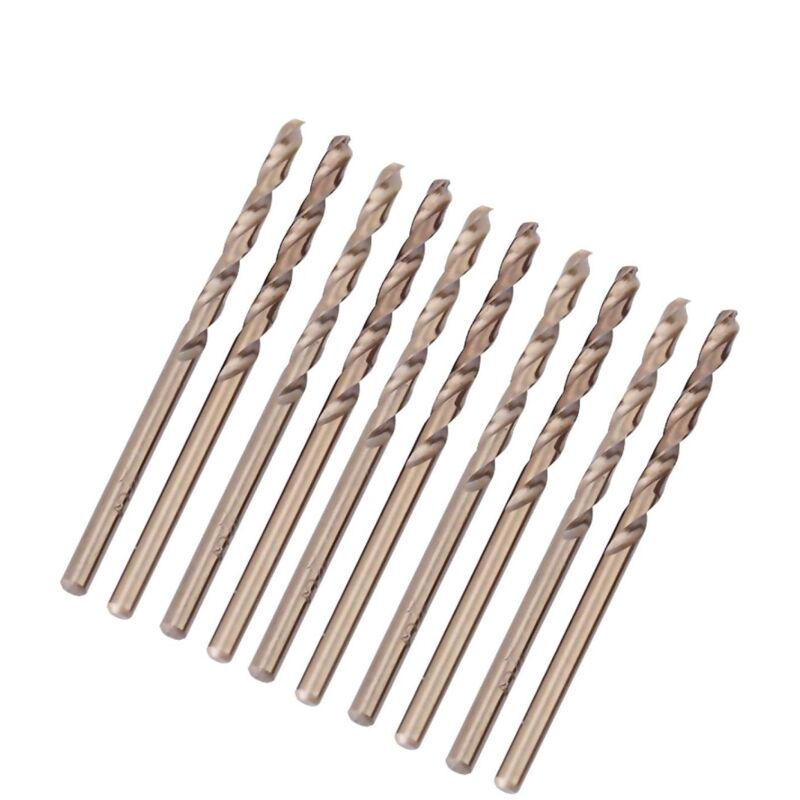 Set Mit 10 Spiralbohrern Aus Kobalt-schnellarbeitsstahl, M35, Durchmesser 4,4 Mm
