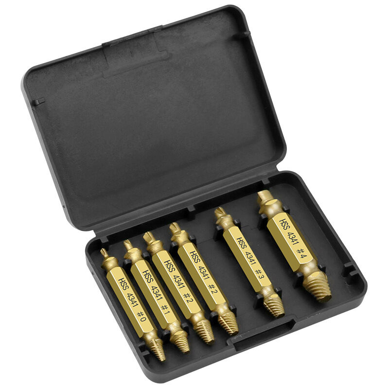 6-teiliges Set Zum Ausdrehen Abgebrochener Schrauben Und Bolzen, 2–12 Mm, Hochwertiger Hss-stahl