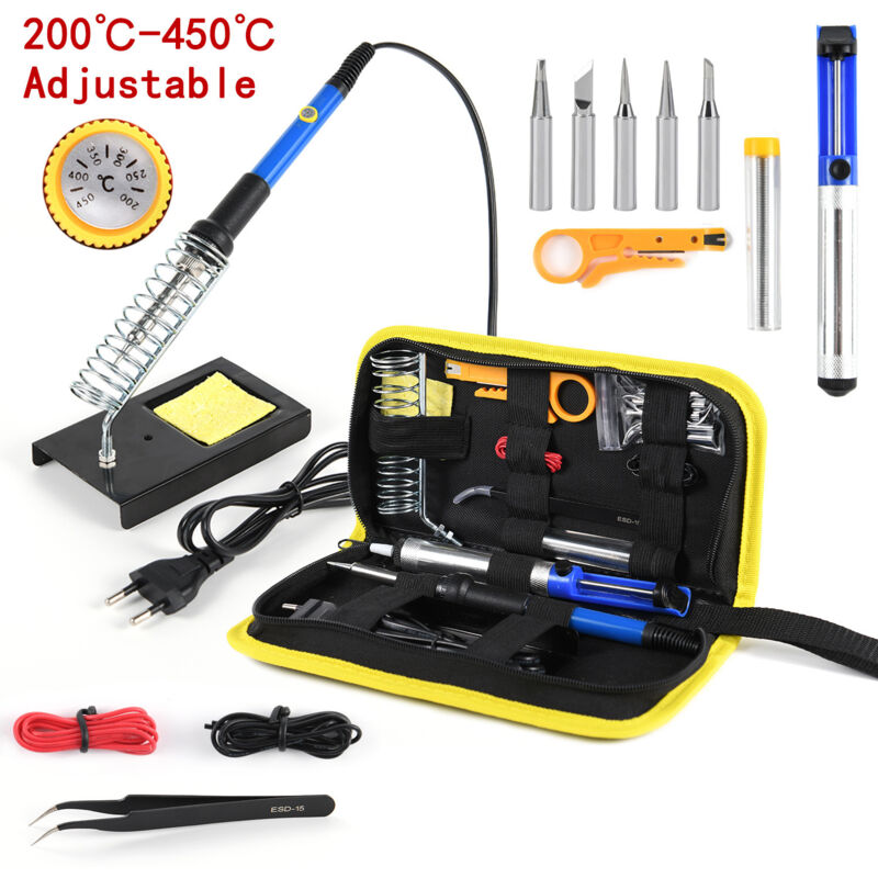 13-teiliges Elektronik-lötset, 220v 60w Lötkolben, Zubehör, Schutzausrüstung