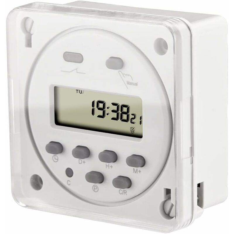 12v 16a Spst Wasserdichter Lcd-programmierer, Weiß