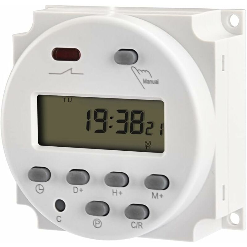 Digitaler Lcd-timer Für Die Ganze Woche, 12 V, 16 A, Spst