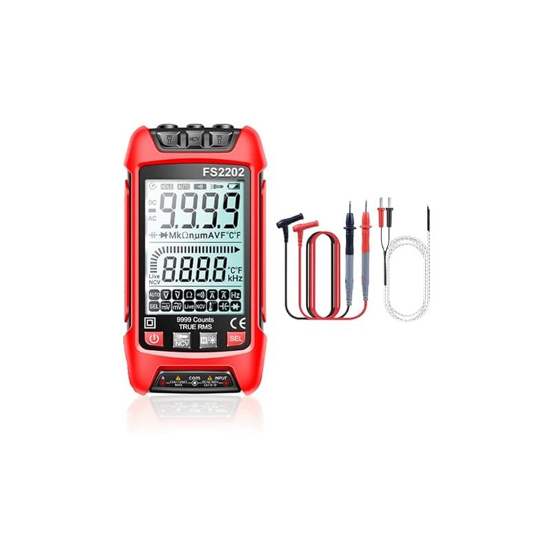 Trms Digitalmultimeter, 9999 Messpunkte, Präzise Messung Von Wechsel- Und Gleichspannung, Strom Und Widerstand, Automatischer Bereichswahl