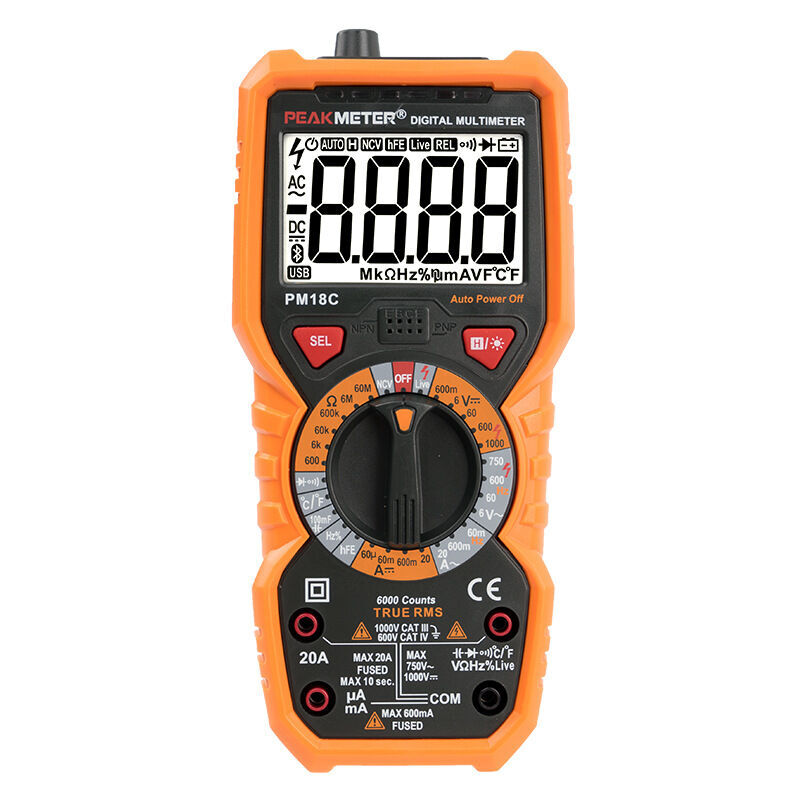 Automatisches Ac/dc-digitalmultimeter Mit Berührungsloser Spannungserkennung Und Hintergrundbeleuchtetem Display