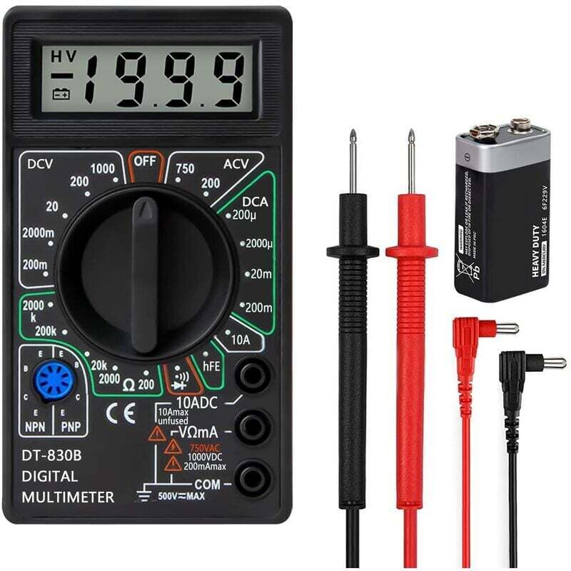 Professionelles Digitales Multimeter Misst Spannung, Strom, Widerstand Und Durchgangsprüfungen An Kabeln.