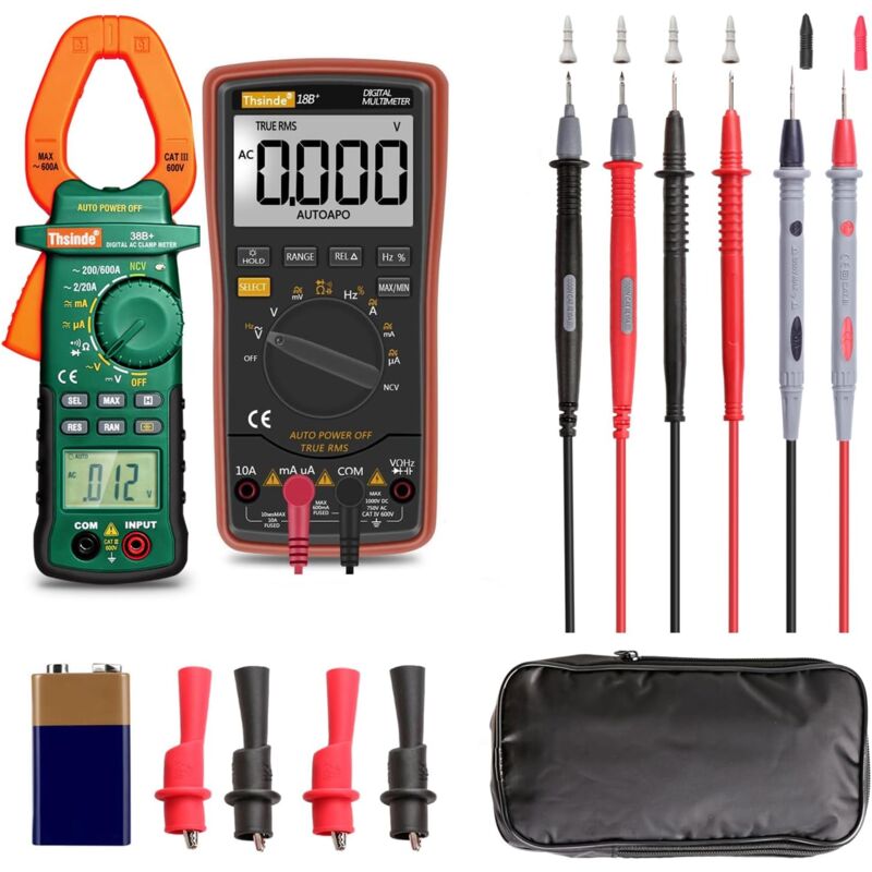 Automatisches Digitales Multimeter Mit Clip-tasche, Krokodilklemmen Und Messleitungen Für Ac/dc-prüfungen