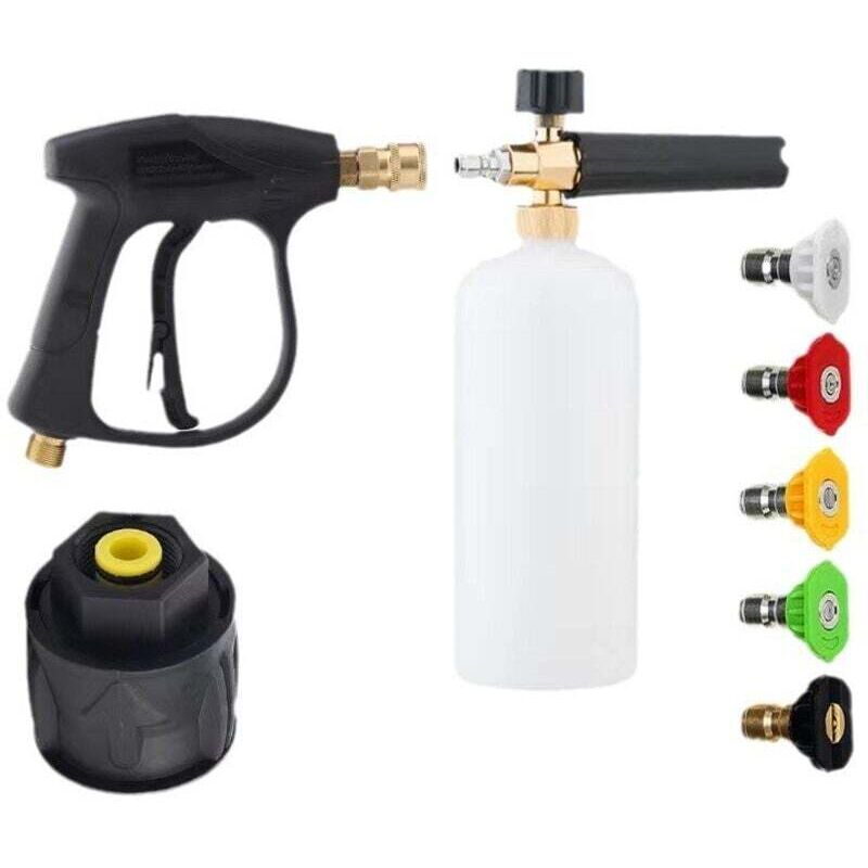 Ortviai Hochdruckreiniger Mit Schaumlanze, 5 Düsen, Adapter Und 1-liter-seifenflasche