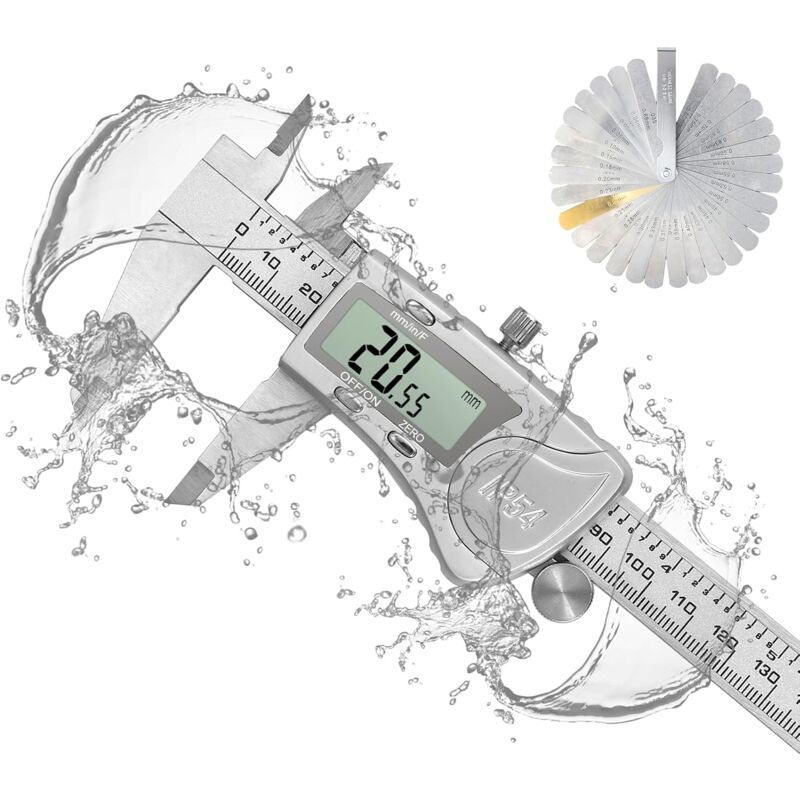 150 Mm Wasserdichter Digitaler Messschieber, Edelstahl-messbleche, 32 Stück