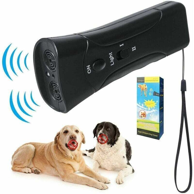 Ultraschall-hundeabwehrgerät Mit Zwei Kanälen, Antibellfunktion Und 3-in-1-led-licht