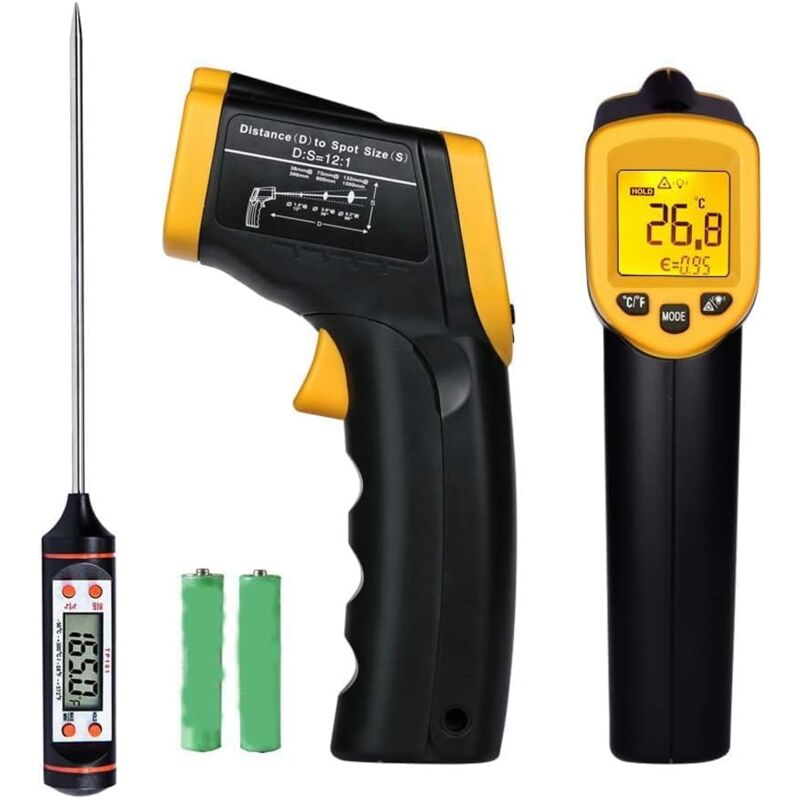 Berührungsloses Digitales Infrarot-thermometer Für Küche, Fleisch Und Luft -50 Bis 380 °c