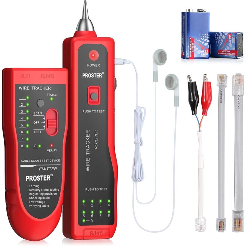 Multifunktionaler Durchgangsprüfer Für Rj11- Und Rj45-netzwerk- Und Telefonkabel