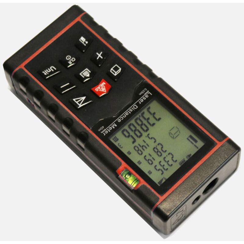 Laser-entfernungsmesser (120 M Reichweite), ±1,5 Mm Genauigkeit, 2,2"-display, Wiederaufladbar, Schutzart Ip54, Rot