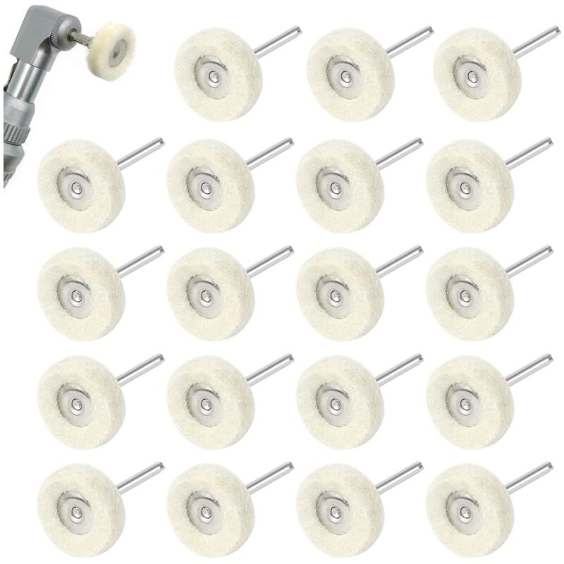 25-mm-wollpolierscheiben Für Bohrmaschinen – 20er-pack Praktisches Zubehör