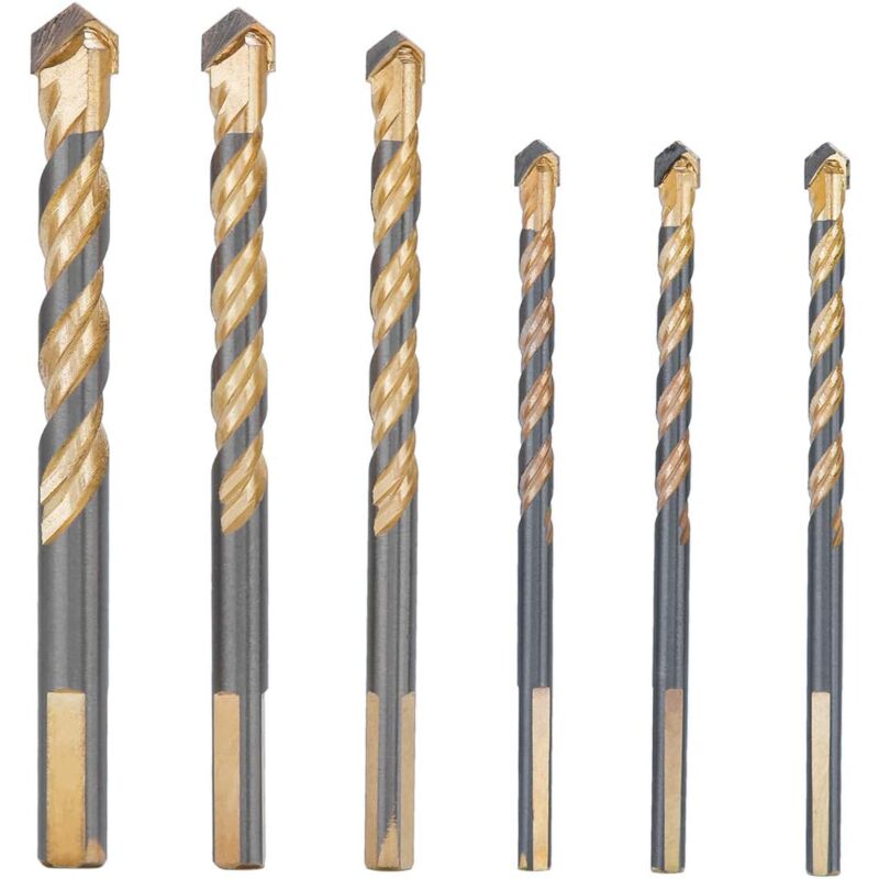 6-teiliges Set Wolfram-schlagbohrer Für Fliesen, Beton, Ziegel, Glas Und Keramik