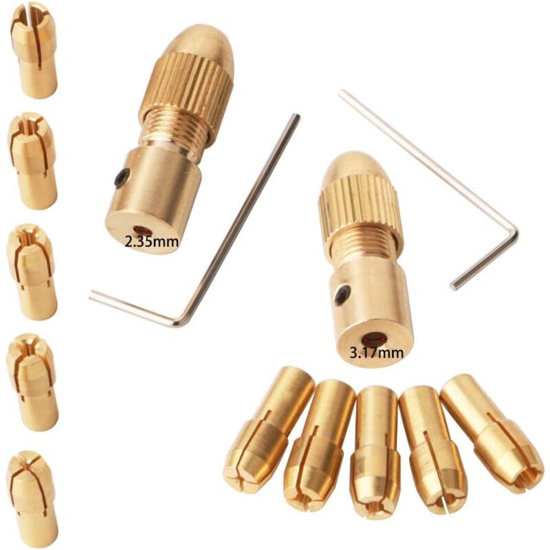 Messing-bohrfutter-sets 0,5-3 Mm Für Elektrische Bohrmaschinen Und Rotationswerkzeuge, 21-teilig