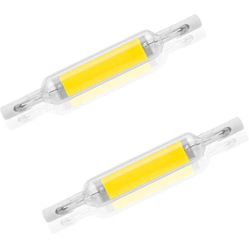 2er-pack Dimmbare R7s 10w 78mm Led-lampen, Kaltweiß 6000-6500k, Ersatz Für 100w Halogenlampen, Ortviai