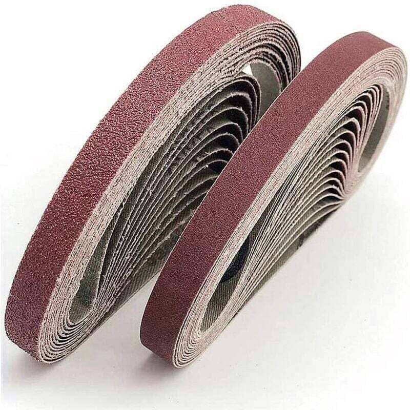 Schleifband 13 X 457 Mm, 5 Gemischte Körnungen (40/80/120/180/320) – 30 Stück Für Ortviai Bandschleifer