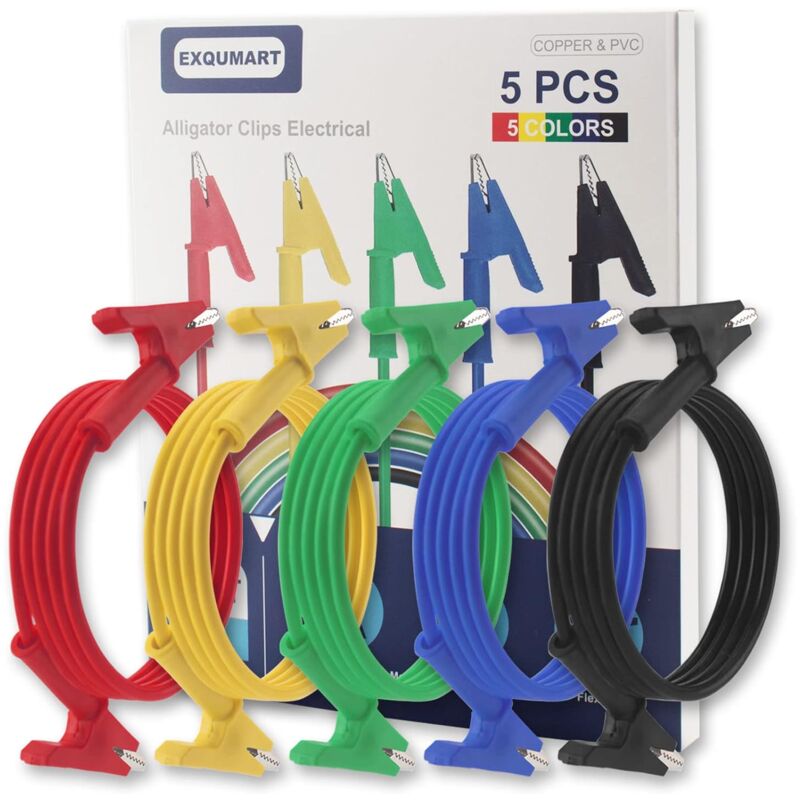 15-a-krokodilklemmen, 1 M Flexible Pvc-ummantelte Kabel Für Präzise Prüfungen