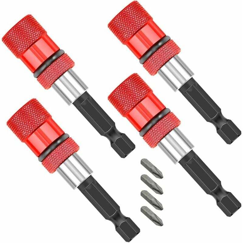 Ortviai Leistungsstarkes 4-teiliges Magnetisches Bithalter-set Mit Ph2- Und Sechskantbits Für Akku-bohrschrauber Und -schrauber