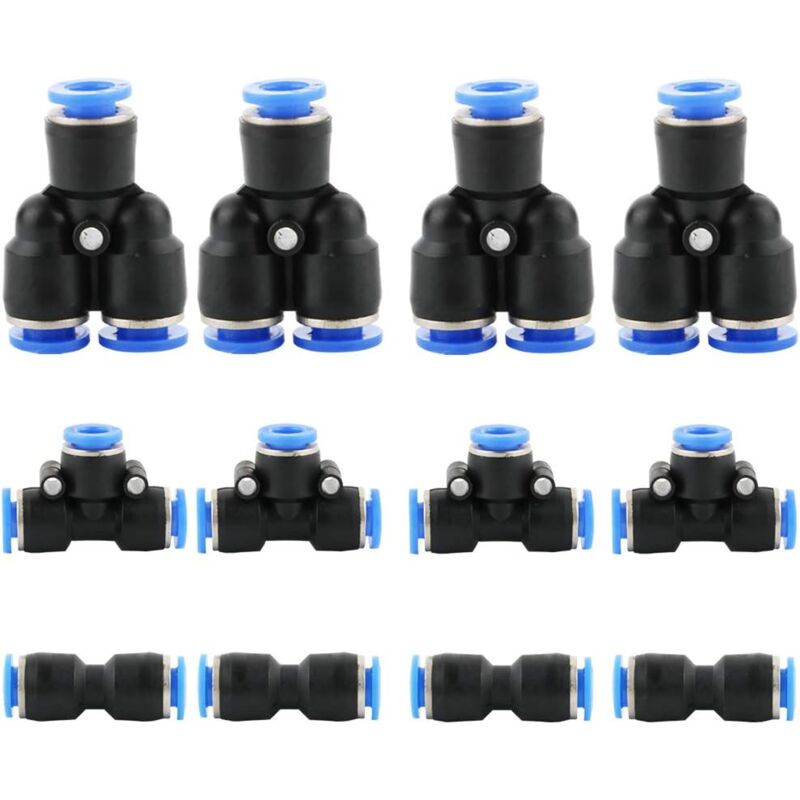 12-teiliges Set 1/4-zoll-yti-pneumatikverschraubungen Für Druckluftschläuche