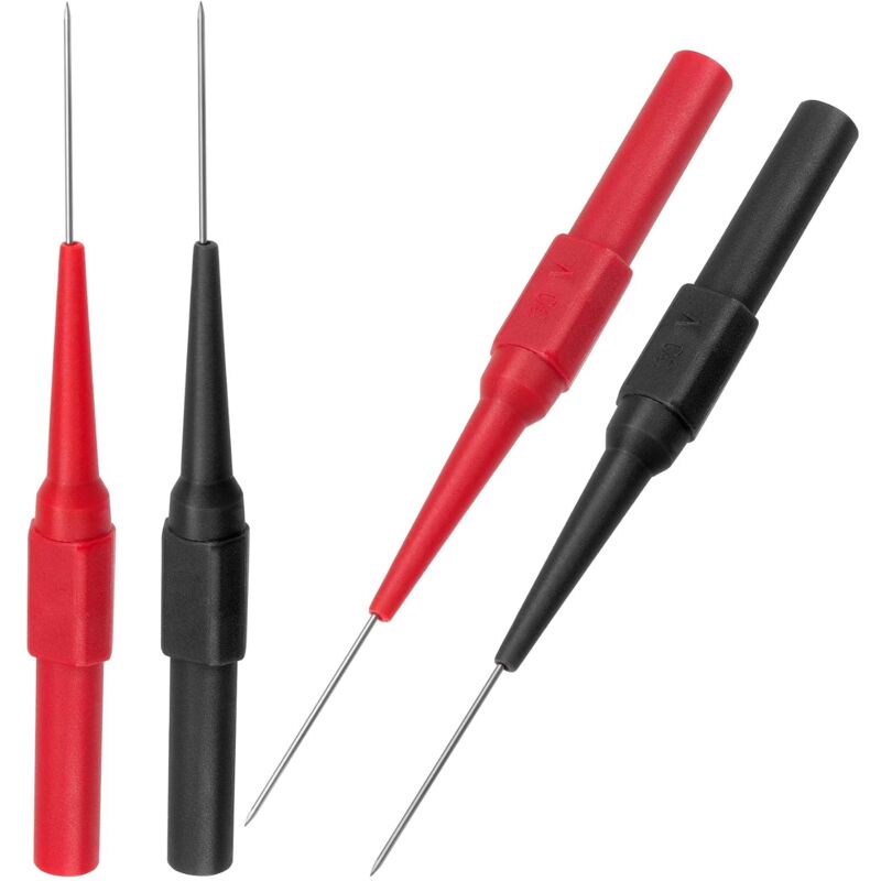 0,7 Mm Edelstahl-messspitzen Für Multimeter, Feine Spitzen, Kompatibel Mit Bananensteckern, Schwarz Und Rot