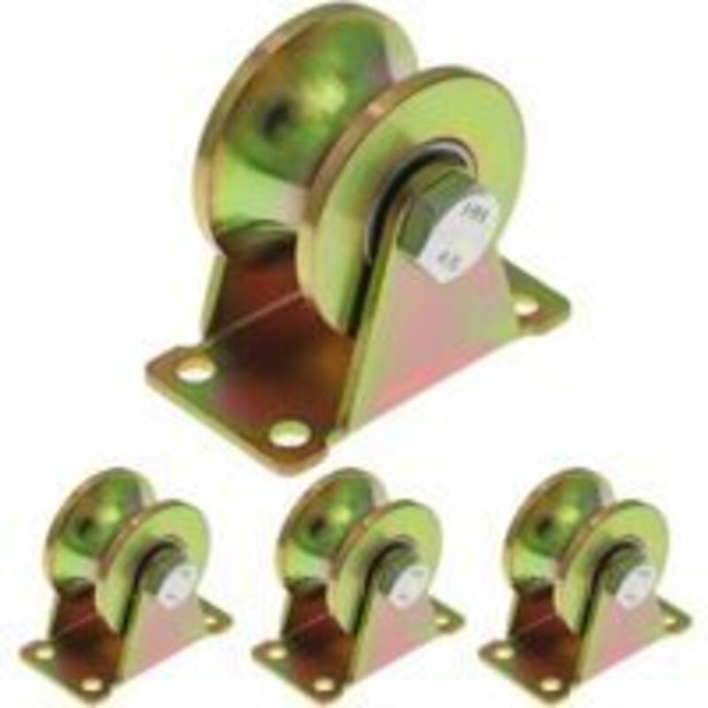 50-mm-stahlräder Mit U-nut Für Schiebetore, Tragfähigkeit 300 Kg Pro Rad