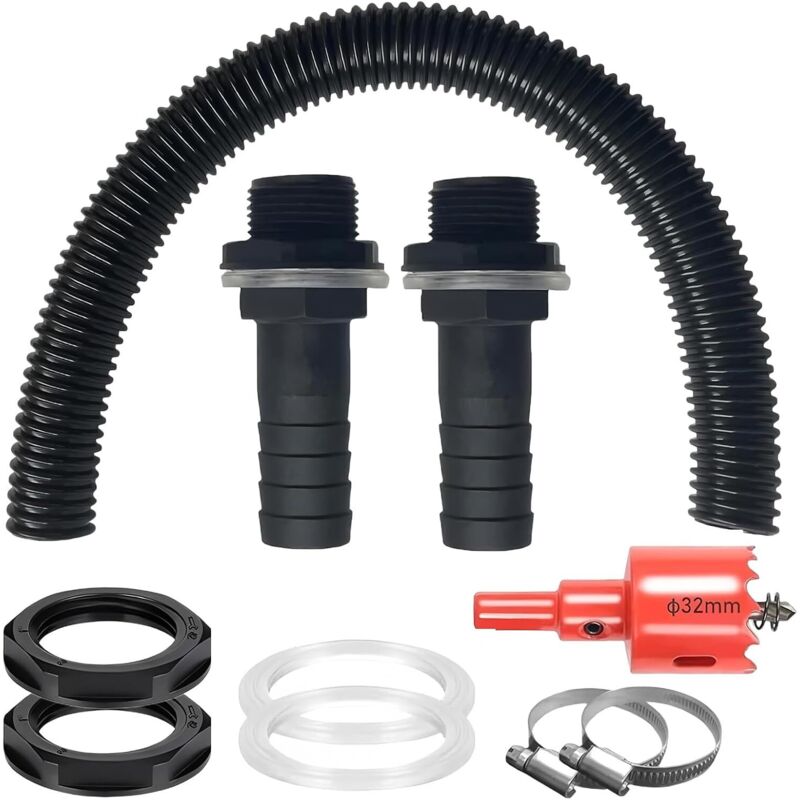 Anschlussset Für Regenwassernutzungsanlage, 100 Cm Schlauchanschlüsse, Tank/fass
