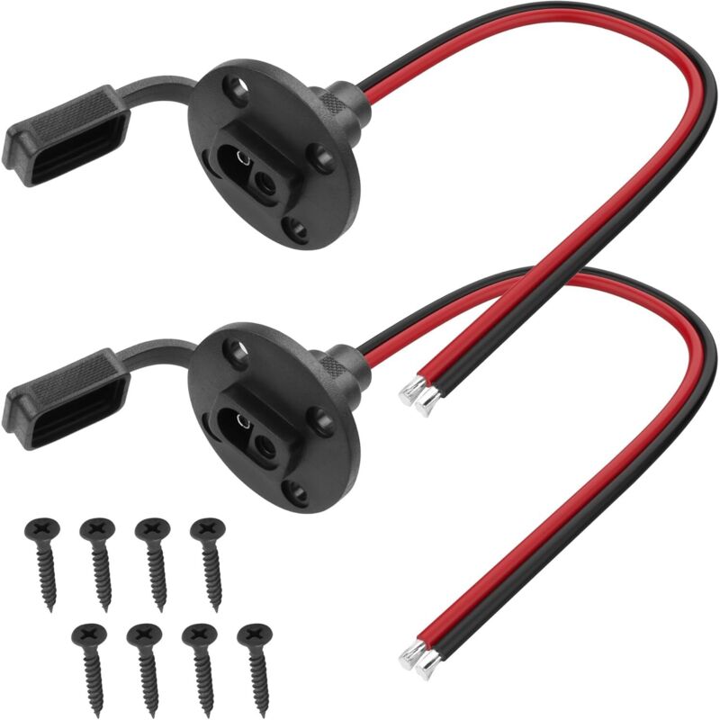 2er-packung Wasserdichte Sae 12 Awg 40cm Kabel Für Solarmodule, Inklusive 8 Schrauben
