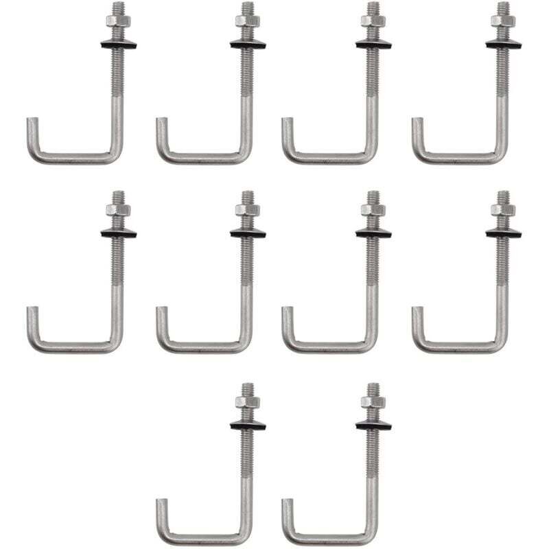 Ortviai M6x25x100mm Dachankerbolzen Aus Edelstahl 304, J-haken Mit Sechskantmutter Für Beton