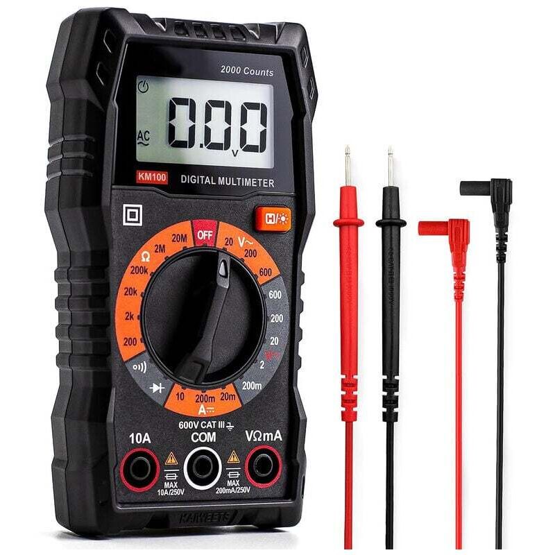 Ortviai 2000 Count Digitalmultimeter Mit Ac/dc-spannungs-, Strom-, Widerstands-, Durchgangs- Und Diodenmessung