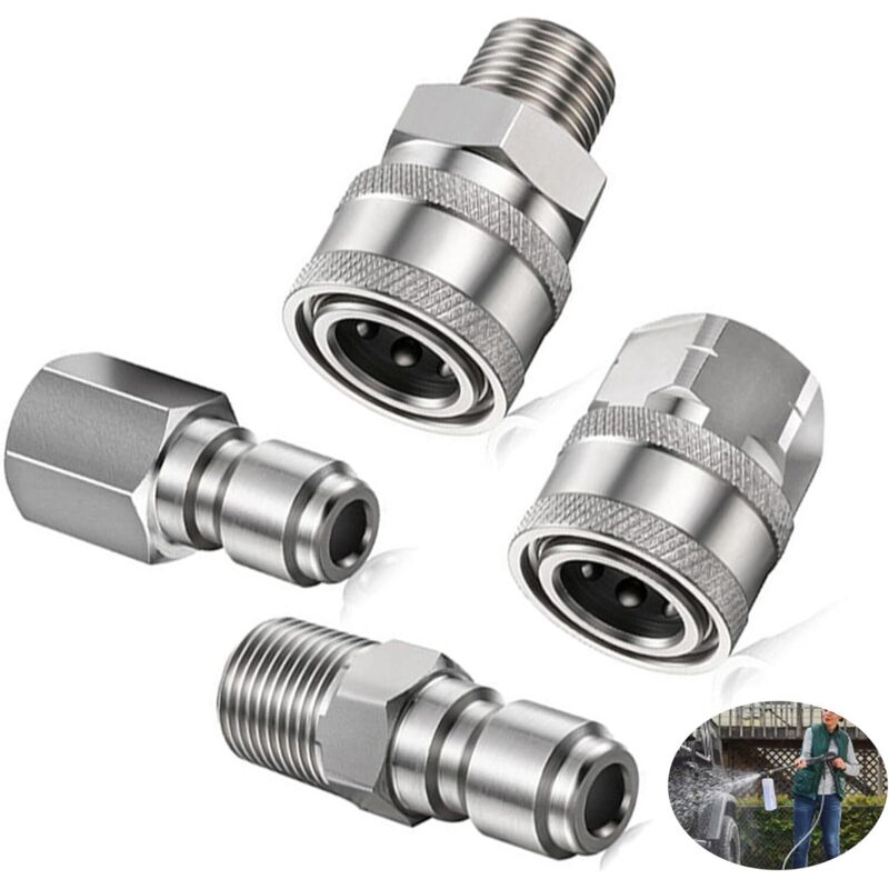 Hochdruckverschraubungen 1/4 Zoll Npt Innengewinde Silber 4 Stück