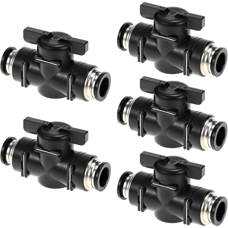 5-teiliges Pneumatisches Absperrventil Ø12 Mm Für Schnellanschluss-flexschlauch