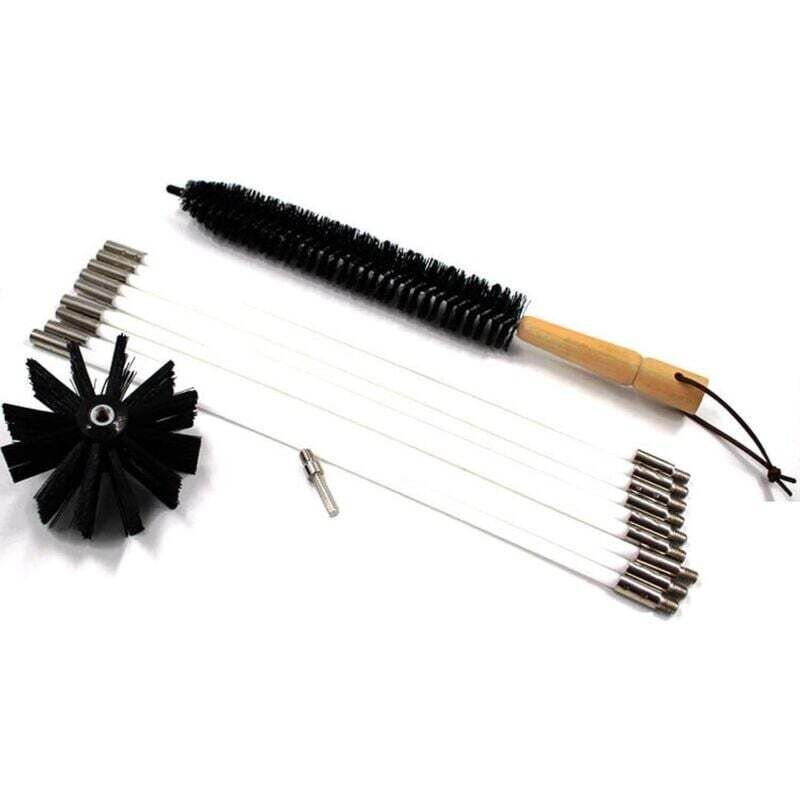 Ortviai Schornsteinreinigungsset Mit Bürsten Und Flexiblen Stangen Für Rauchrohre Und Wäschetrockner