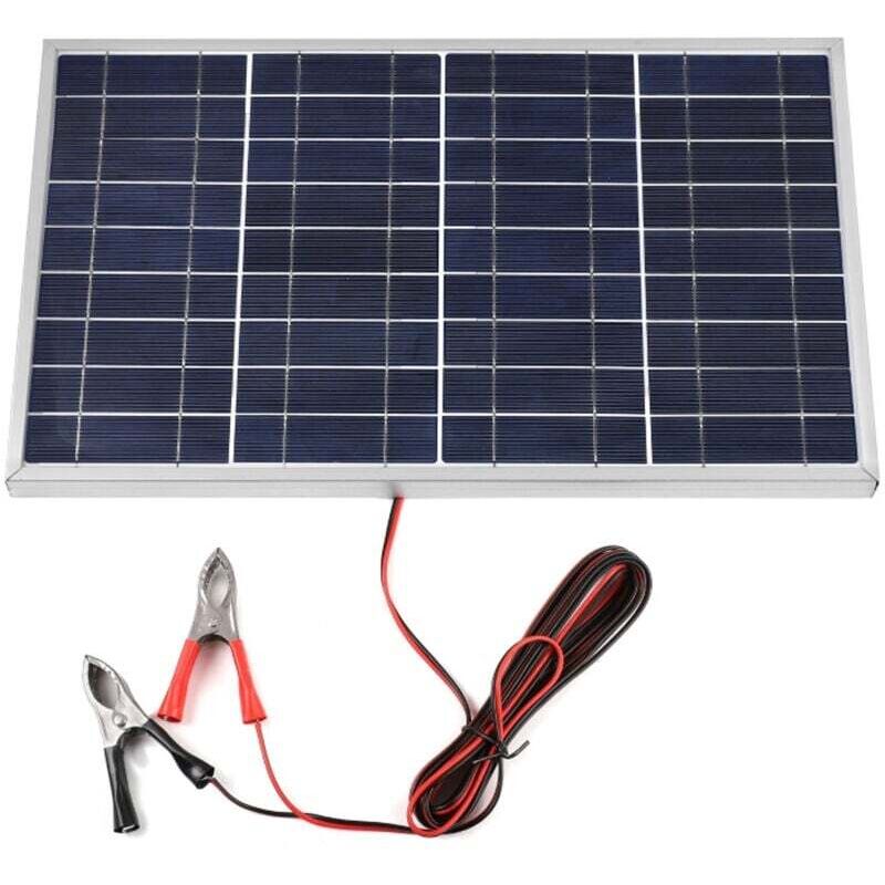 12v 10w Solarpanel Mit Tragbarem Laderegler Und Krokodilklemmen – Ortviai Wiederaufladbares Solarstrom-set Für Outdoor Und Camping