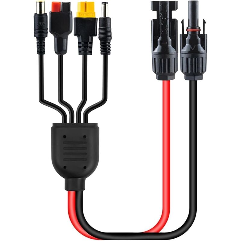 1 M Langes Solarladekabel Mit 4 Anderson Xt60 Dc7909 Dc5521 Steckern, 16 Awg