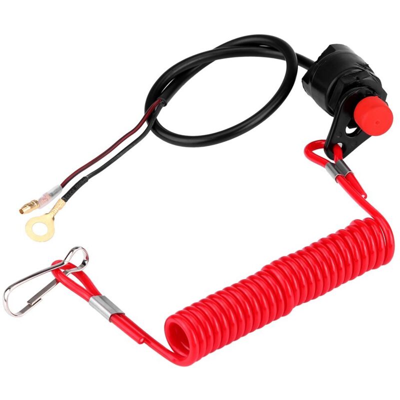 Universeller 12v-motorstoppschalter Mit Zugseil Für Außenbordmotoren, Rasenmäher, Motorräder Und Geländewagen