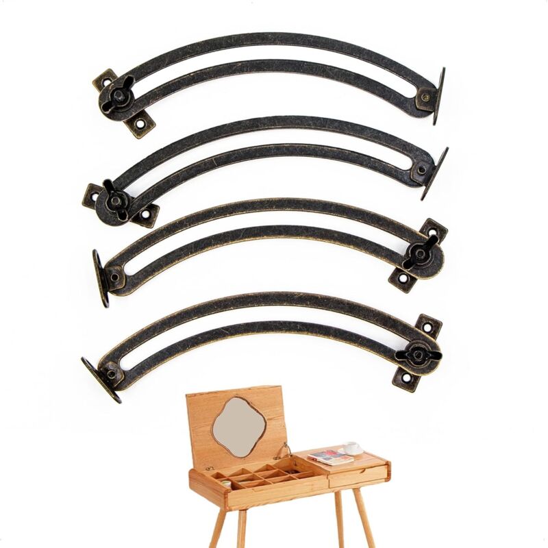Verstellbare Deckelstütze, 4 Gebogene Teile, Ideal Für Schränke, Möbel, Vintage-spielzeugkisten