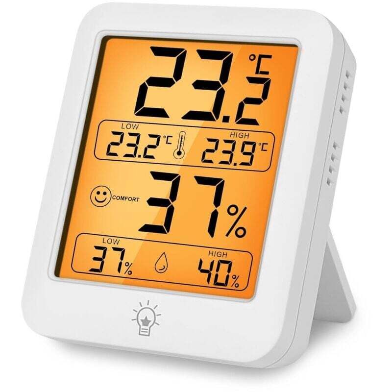 Ortviai Digitales Thermometer-hygrometer Für Den Innenbereich Mit Hintergrundbeleuchtung Und Schneller 5-sekunden-reaktionszeit