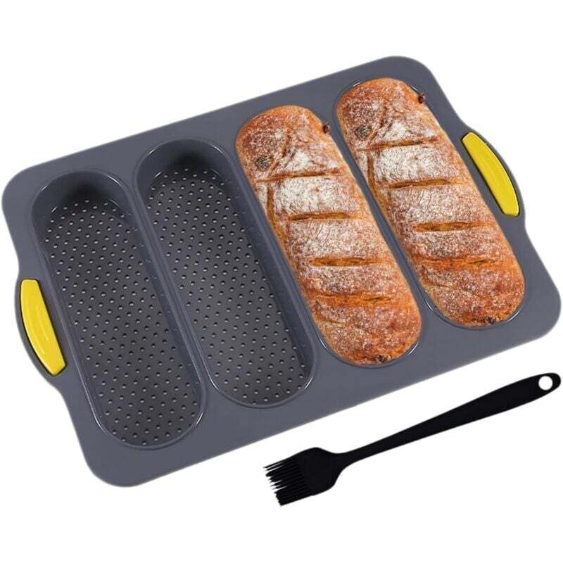 Ortviai Antihaft-silikon-baguetteform Mit Perforation Für 4 Hausgemachte Französische Baguettes
