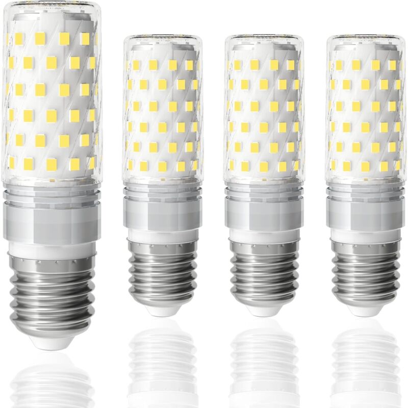 E27 10w Led-lampen (entspricht 130w), 1510lm, Kaltweiß 6000k, Großer Sockel, 220–240v, 4er-pack