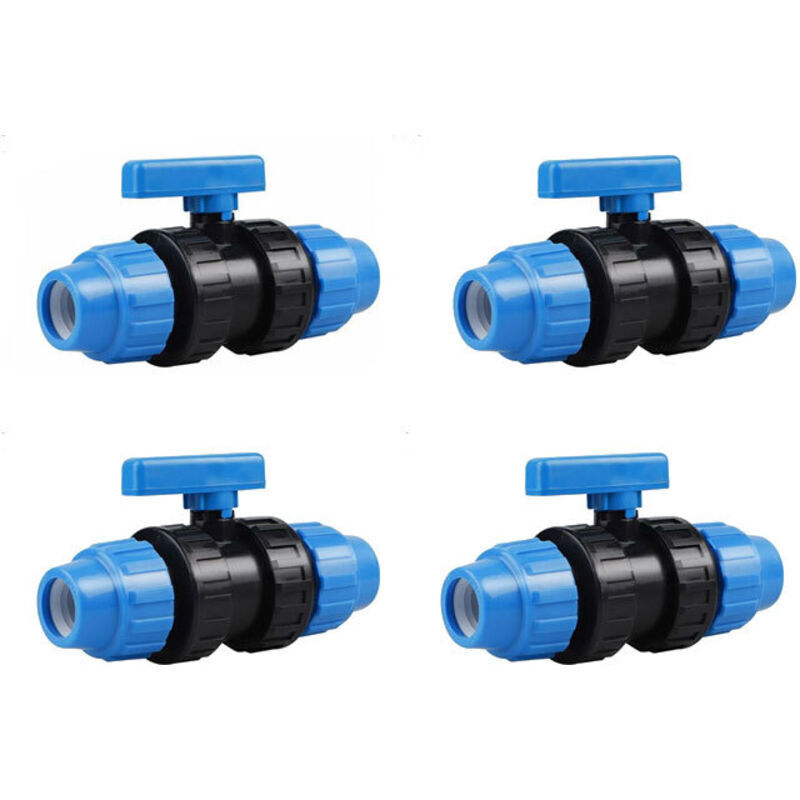 25-mm-verbinder, Blau, Für Pe-wasserrohre – 4er-pack